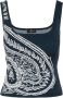 ETRO Breed Drager Print Tops Blue Dames - Thumbnail 1