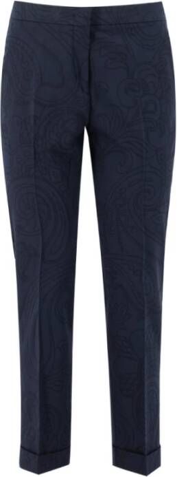 ETRO Slim-fit Trousers Blauw Dames