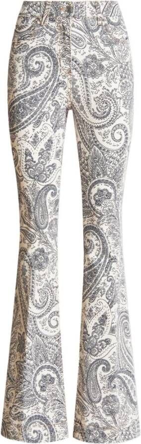ETRO Slim-fit Trousers White Dames