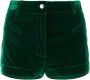 ETRO Smaragdgroene fluwelen shorts Groen Dames - Thumbnail 1