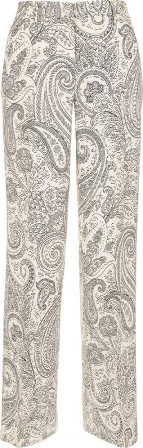 ETRO Straight Trousers Beige Dames