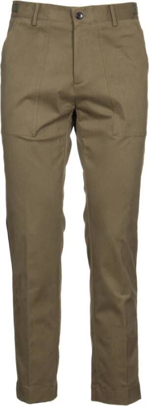 ETRO Straight Trousers Groen Heren