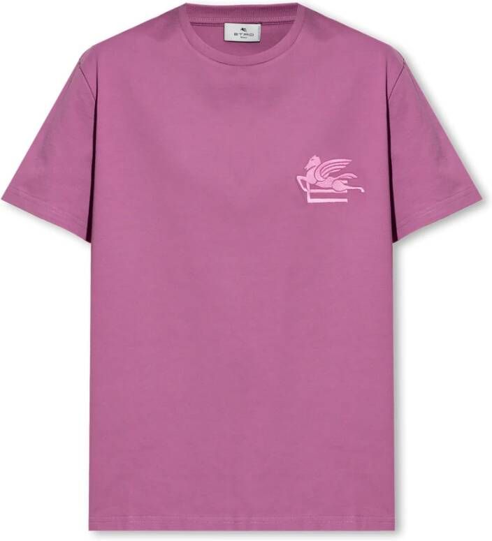 ETRO T-shirt met logo Purple Dames