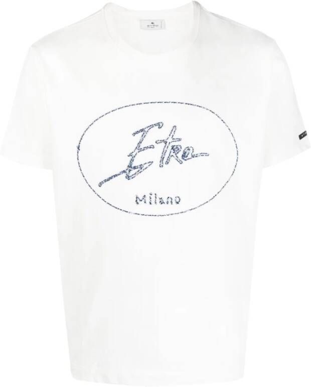 ETRO T-shirt Wit Heren