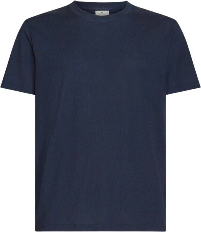ETRO T-Shirts Blauw Heren
