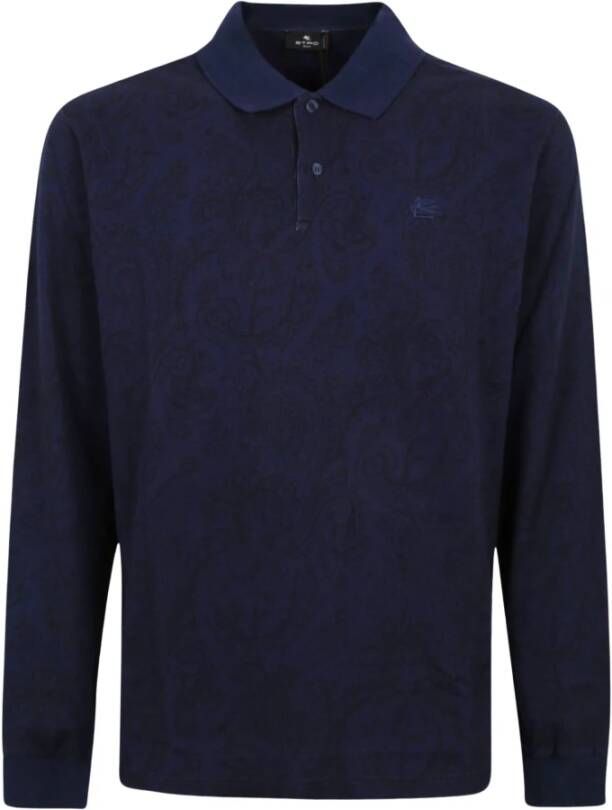 ETRO T-Shirts Blauw Heren