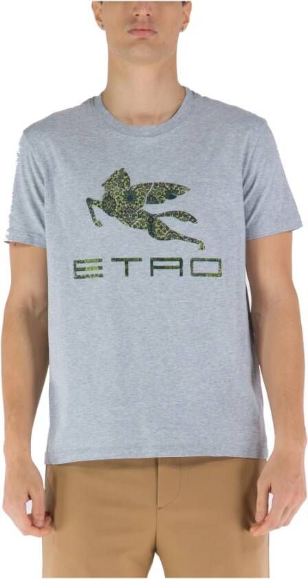 ETRO T-Shirts Grijs Heren
