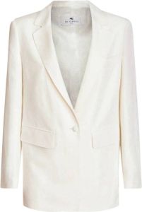 ETRO Tailored Linen AND Silk Jacket Wit Dames