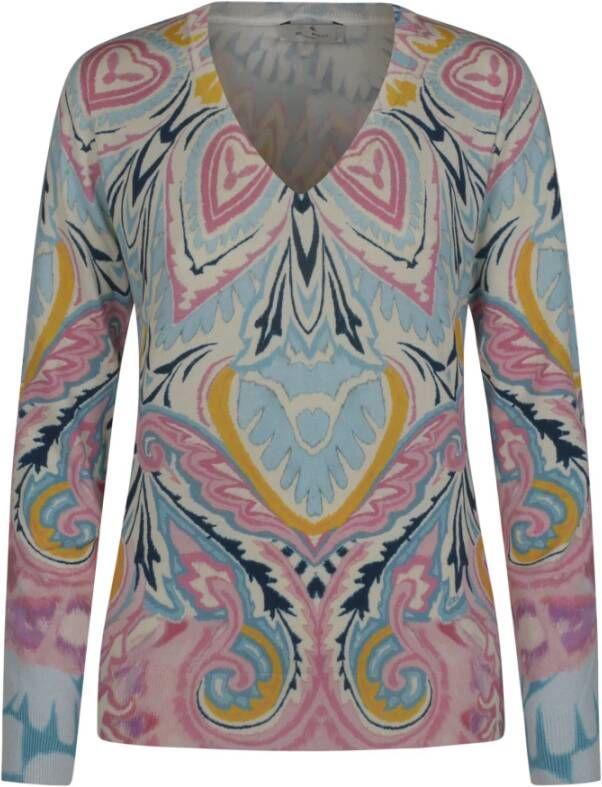ETRO Topje met lange mouwen Blauw Dames