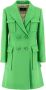 ETRO Wollen jas met dubbele rij knopen en bloemenborduursel Green Dames - Thumbnail 1