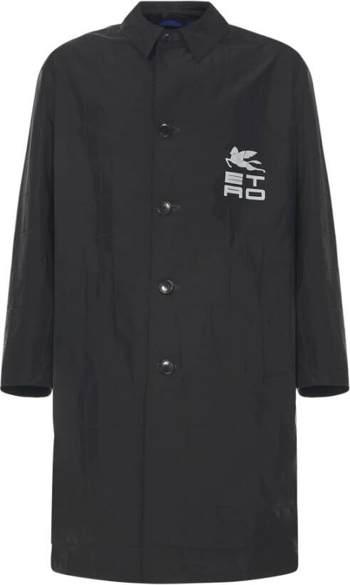 ETRO Trenchcoat Zwart Heren