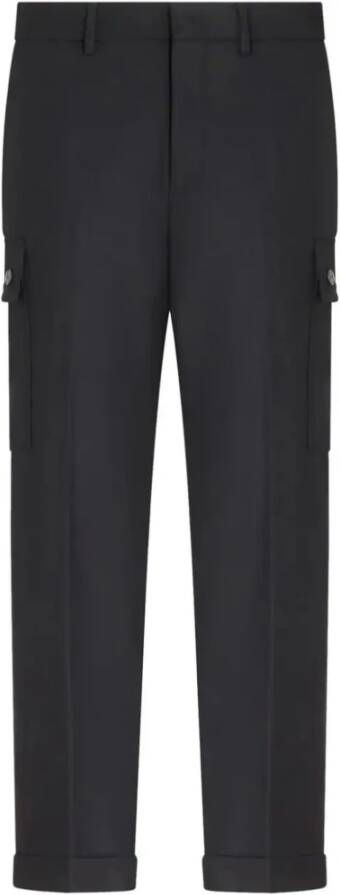 ETRO Marineblauwe Stretch Wollen Broek Blue Heren
