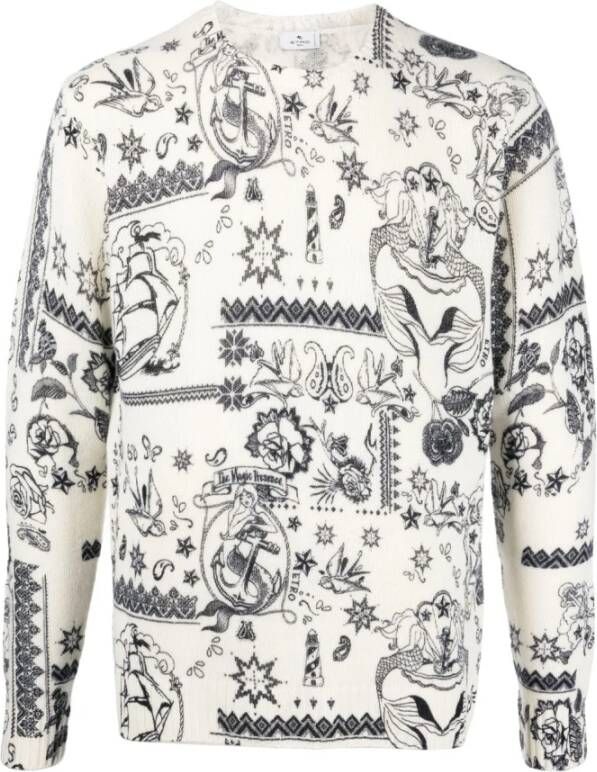 ETRO Truien met ronde hals Zwart Heren