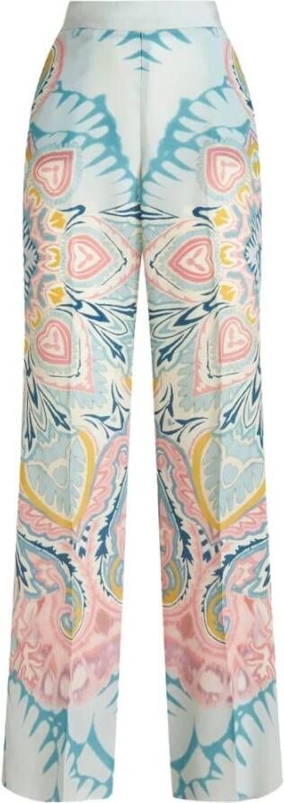 ETRO Wide Trousers Blauw Dames