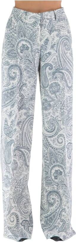 ETRO Straight Trousers Beige Dames