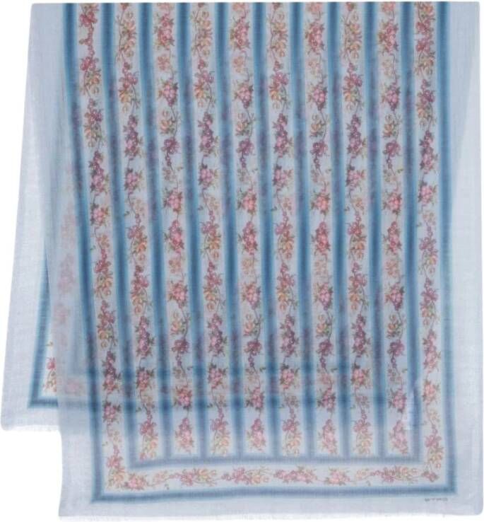 ETRO Winter Scarves Blauw Unisex