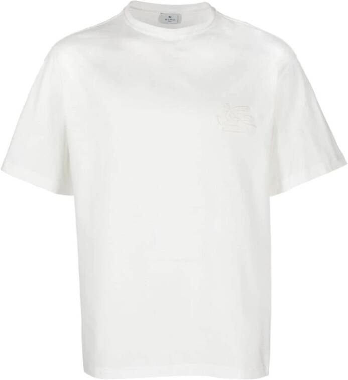 ETRO Witte T-shirts en Polos Wit Heren