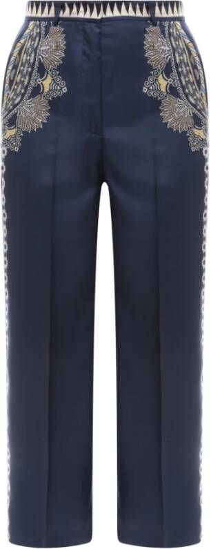 ETRO Women Clothing Trousers Blue Ss23 Blauw Dames