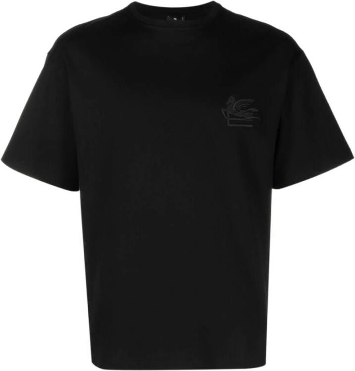 ETRO Zwarte T-shirts en Polos Zwart Heren