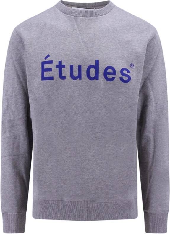 Études Grijze Sweatshirt met Logo Print Grijs Heren