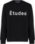 Études Zwarte Sweatshirt met Bedrukt Logo Zwart Heren - Thumbnail 1