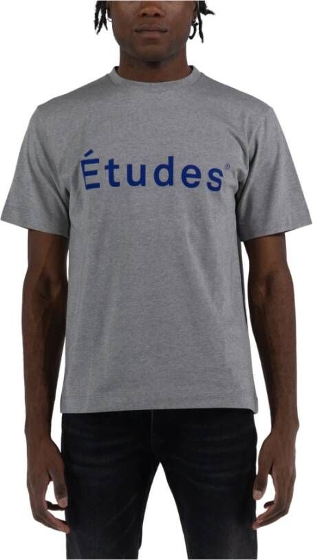 Études Logo-bedrukt T-shirt Grijs Heren