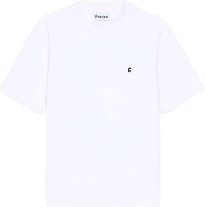 Études T-shirt met logo borduursel White Heren