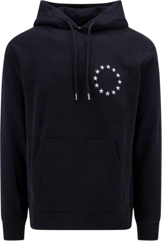 Études Zwarte hoodie met logo borduursel Zwart Heren