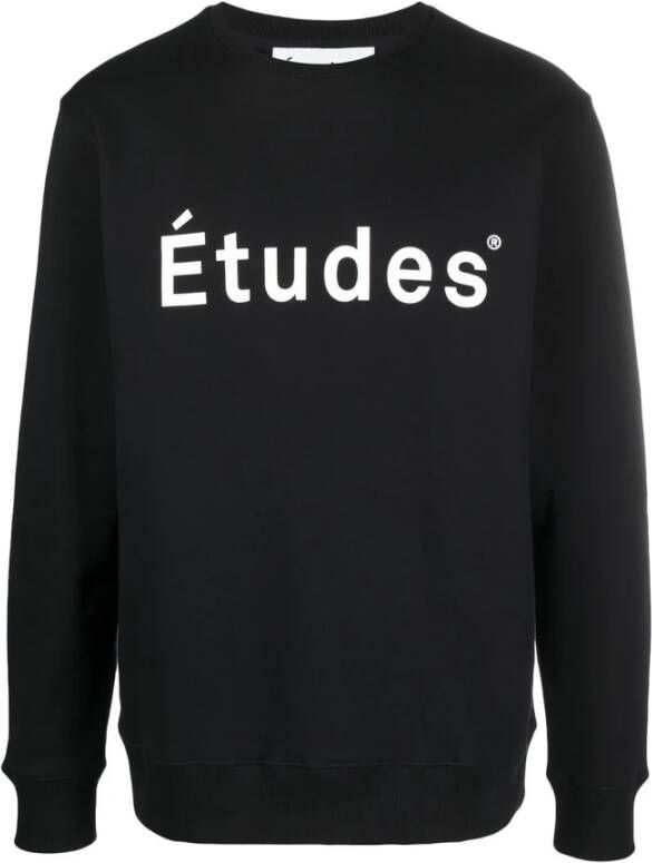 Études Zwarte Sweatshirt met Bedrukt Logo Zwart Heren