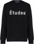 Études Zwarte Sweatshirt van Biologisch Katoen met Logo Print Zwart Heren - Thumbnail 1