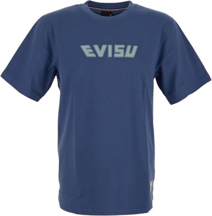 Evisu T-Shirts Blauw Heren