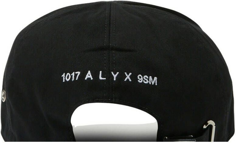 1017 Alyx 9SM Logo borduurwerk honkbal pet Zwart Unisex