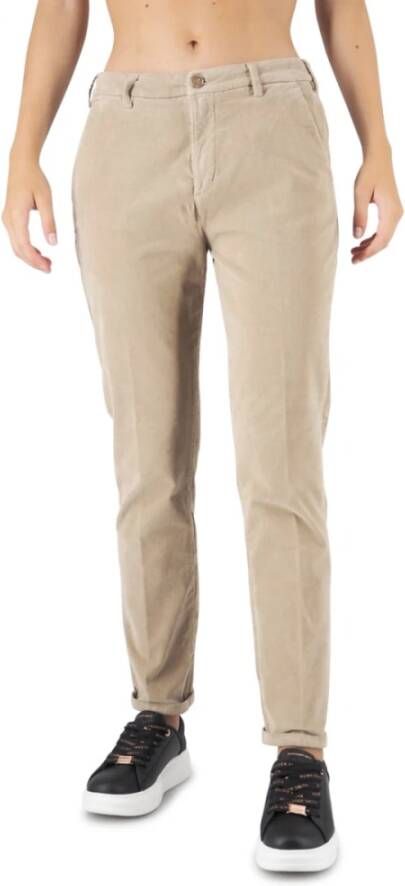 40Weft Beige Oxford Chino Broek Briana Beige Dames
