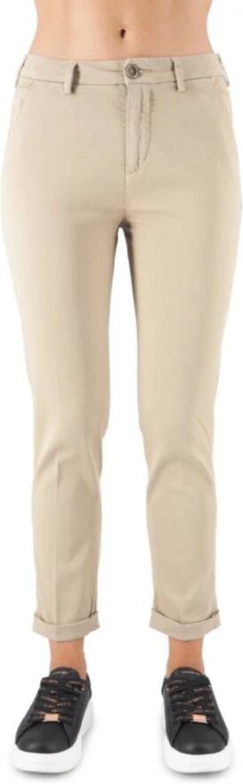 40Weft Beige Oxford Chino Broek Briana Beige Dames