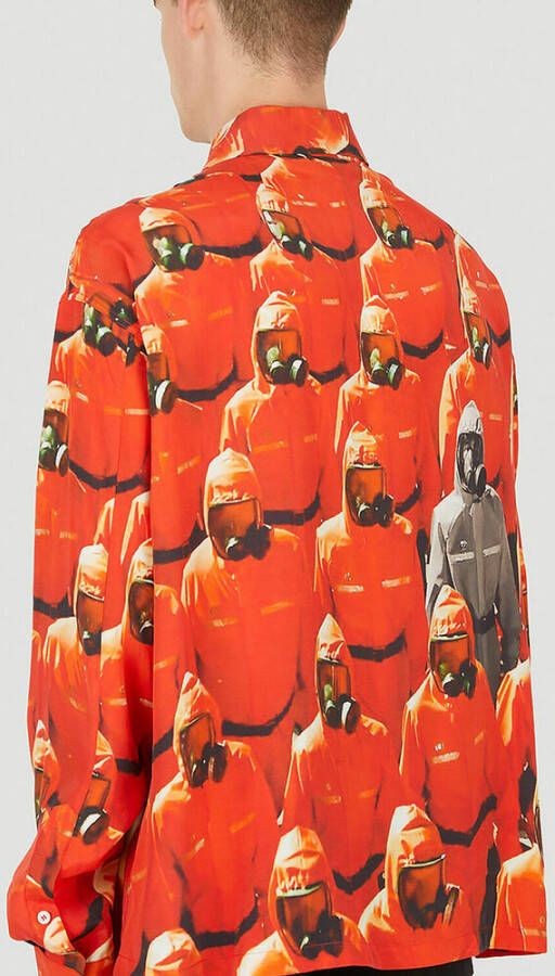 424 Grafisch printshirt Rood Heren