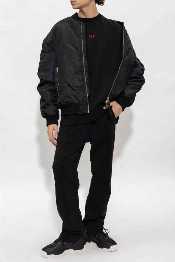 424 Sweatshirt met logo Zwart Heren