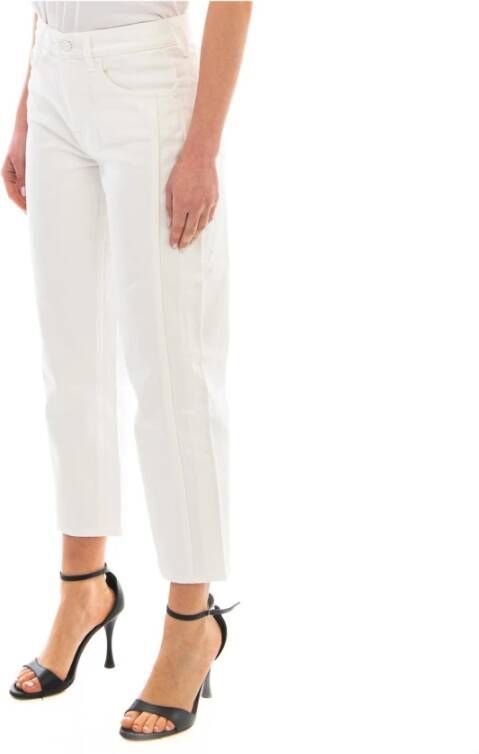 7 For All Mankind Cropped Trousers Wit Dames