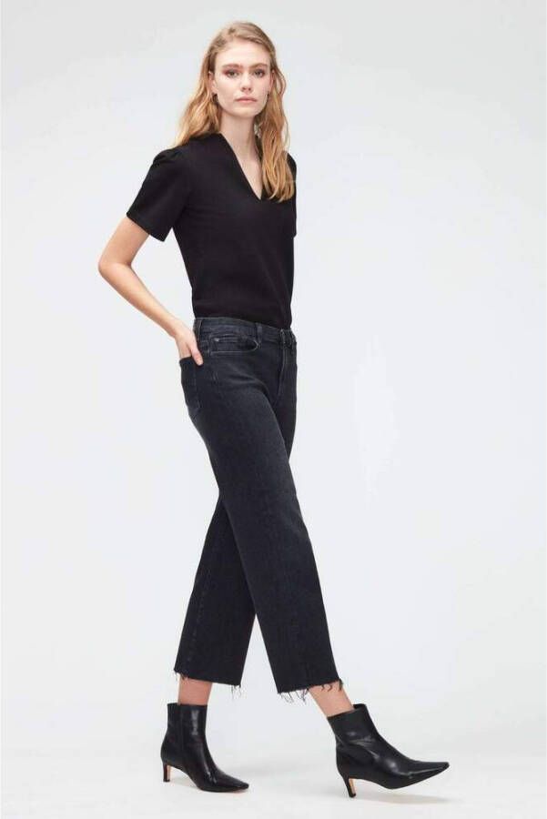 7 For All Mankind Jeans Cropped Alexa Luxe Vintage Any Time Zwart Dames