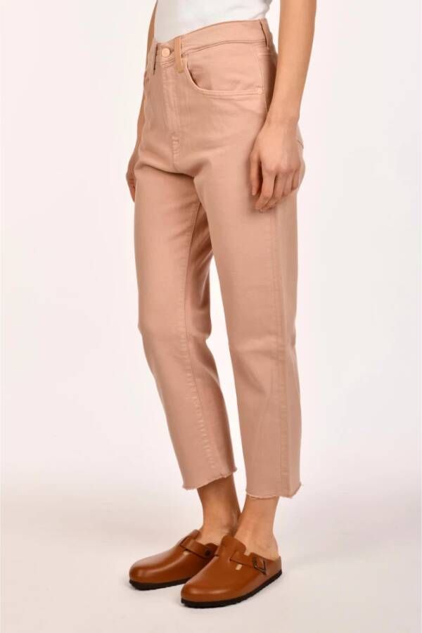 7 For All Mankind Slim-fit Trousers Roze Dames