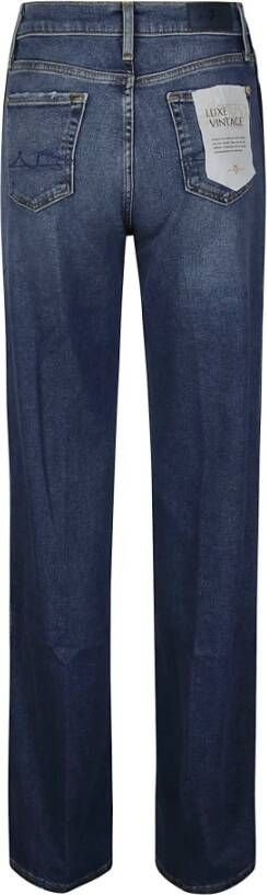 7 For All Mankind Straight Jeans Blauw Dames