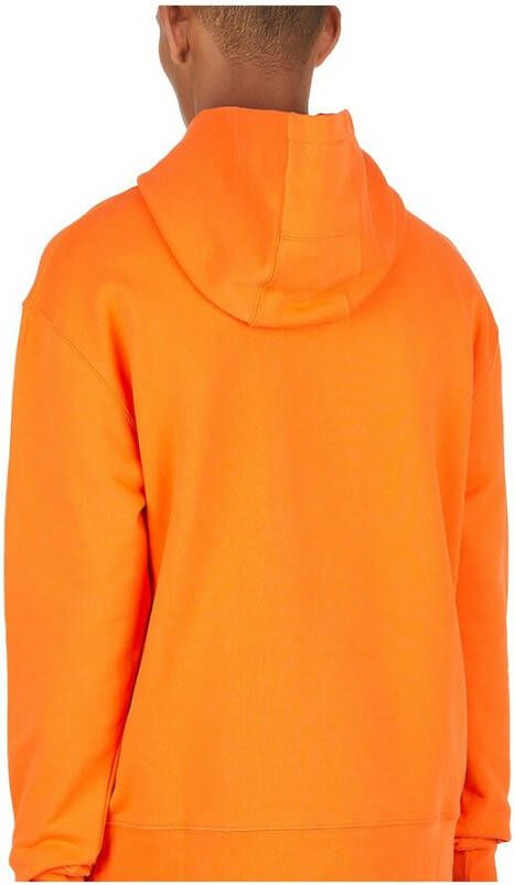 A-Cold-Wall Essentieel logo print sweatshirt met capuchon Oranje Heren