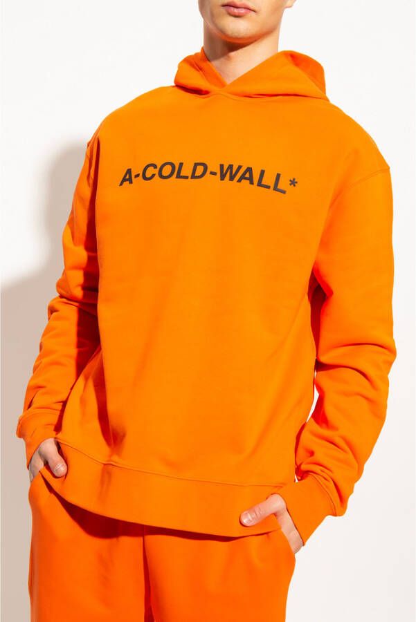 A-Cold-Wall Hoodie met logo Oranje Heren
