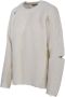 A Paper Kid Witte Crew-neck Sweater met Distressed Details White Heren - Thumbnail 2
