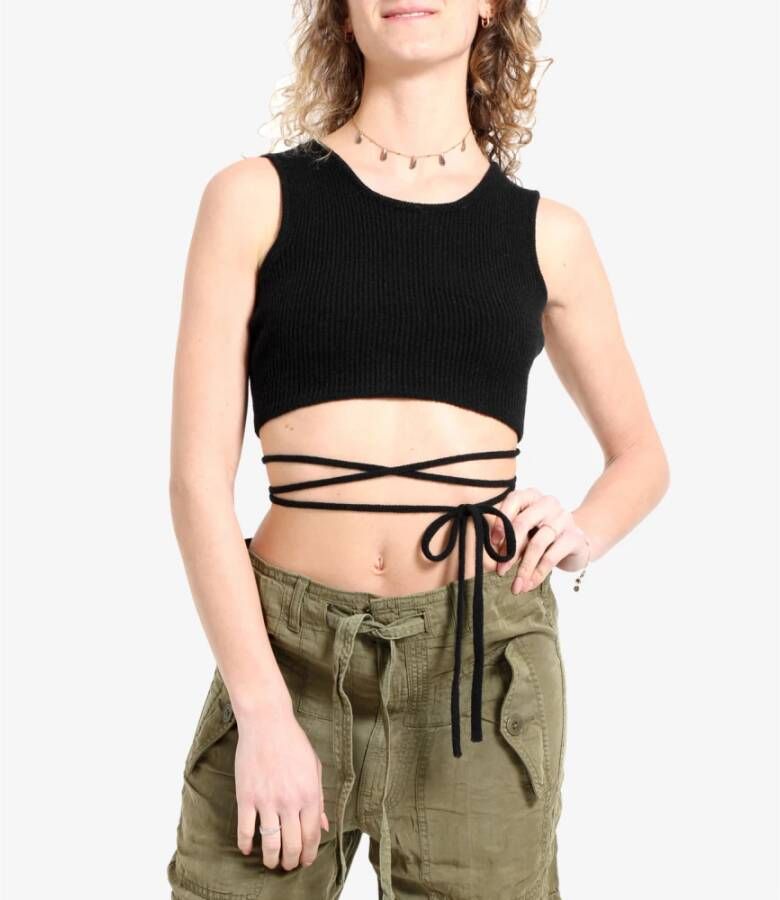 A Paper Kid Sleeveless Tops Zwart Dames