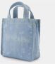 Acne Studios Logo Mini Tote Bag Blauw Denim Blue Dames - Thumbnail 4
