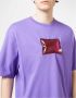 Acne Studios Inflate Logo T-Shirt Purple Dames - Thumbnail 5