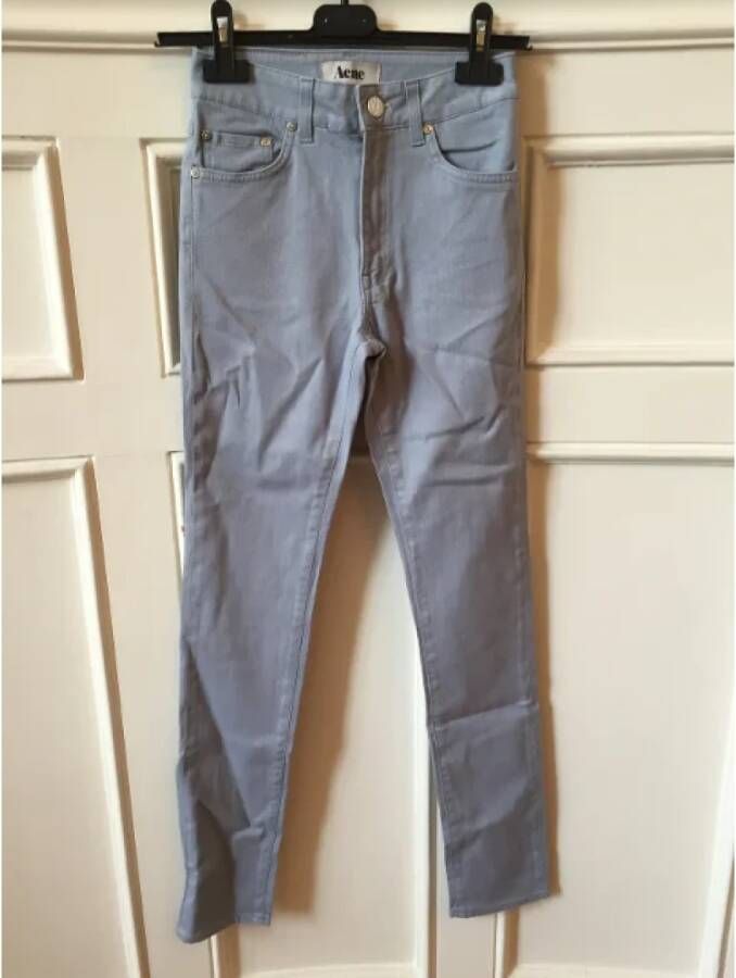 Acne Studios Pre-owned Cotton jeans Blauw Dames
