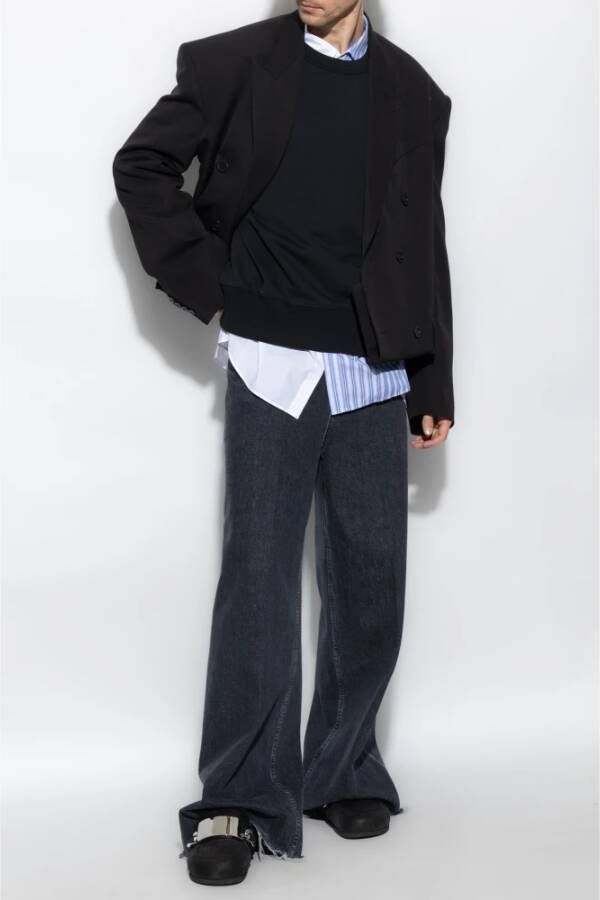 Acne Studios Sweatshirt met logo-patch Zwart Heren