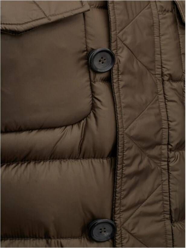 add Bronzen Gewatteerde Hoodie Brown Heren