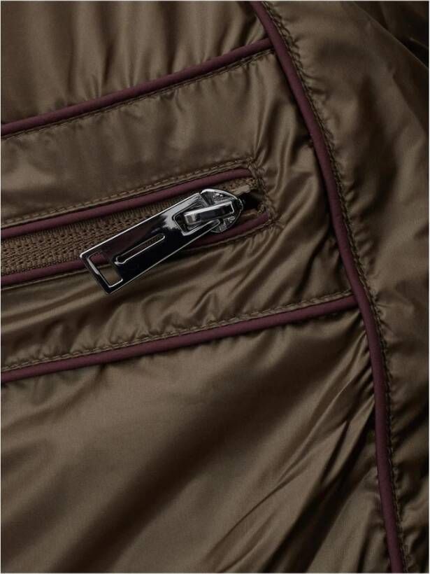 add Bronzen Gewatteerde Hoodie Brown Heren